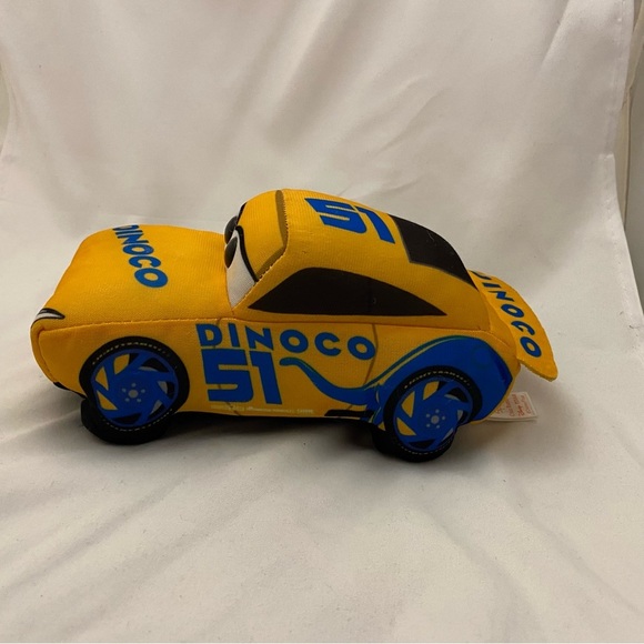 Ty Sparkles Disney Pixar Cruz Ramirez Cars Yellow Dinoco 51 Toy Car Plushie - Picture 10 of 12